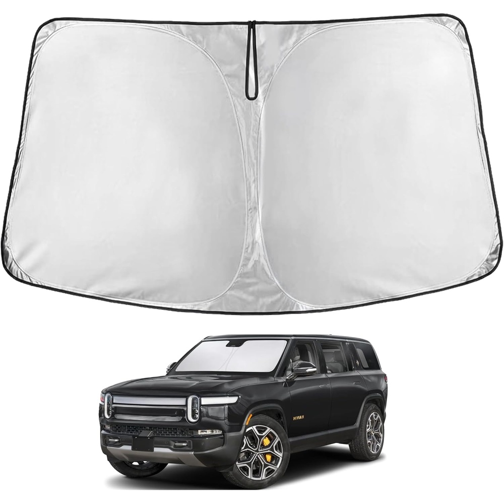 image:imageEconour Windshield Sun Shade Compatible for Rivian R1S R1T 20222025 2026 Sun Visor for Front Windshield amp Window Sun Shade Cover UV Heat Blocker amp Protector Car AccessoriesFor Rivian R1S R1T 20222026