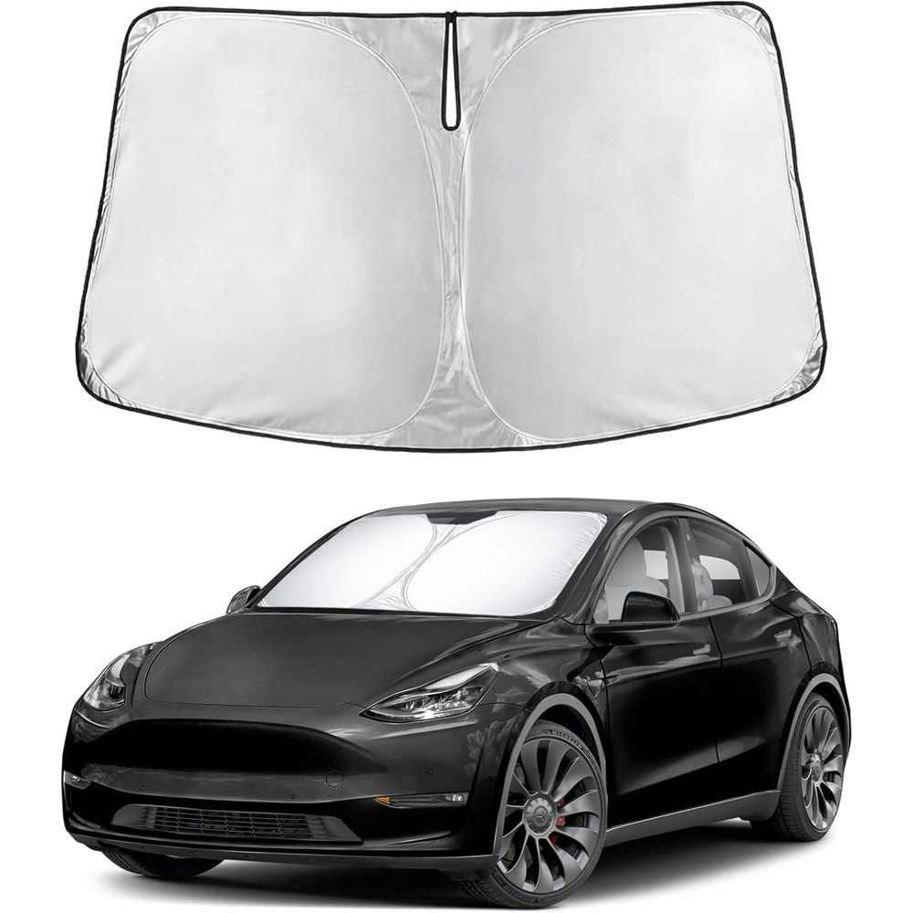 image:imageEconour Windshield Sun Shade Compatible for Rivian R1S R1T 20222025 2026 Sun Visor for Front Windshield amp Window Sun Shade Cover UV Heat Blocker amp Protector Car AccessoriesFor Tesla Model Y Model 3 20172026