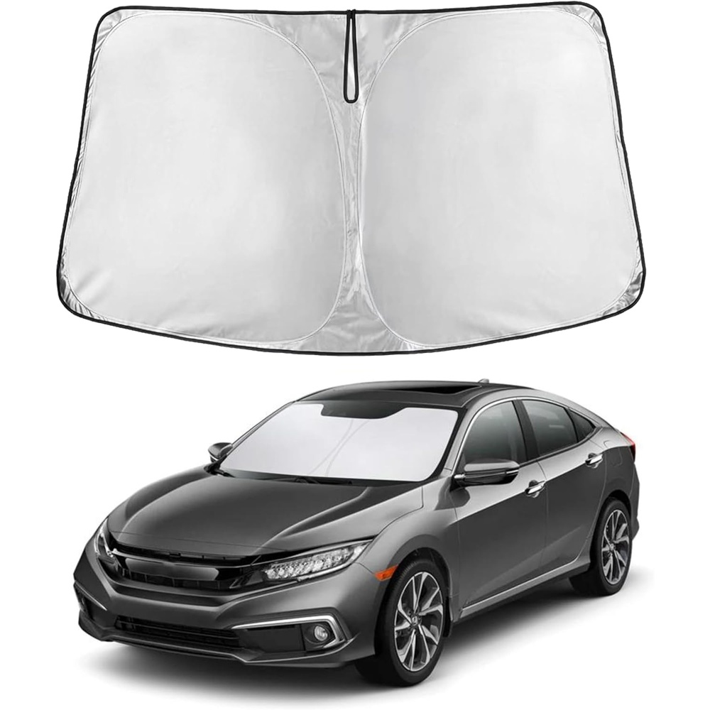 image:imageEconour Windshield Sun Shade Compatible for Rivian R1S R1T 20222025 2026  Sun Visor for Front Windshield amp Window Sun Shade Cover UV Heat Blocker amp Protector Car AccessoriesFor Honda Civic 20162022