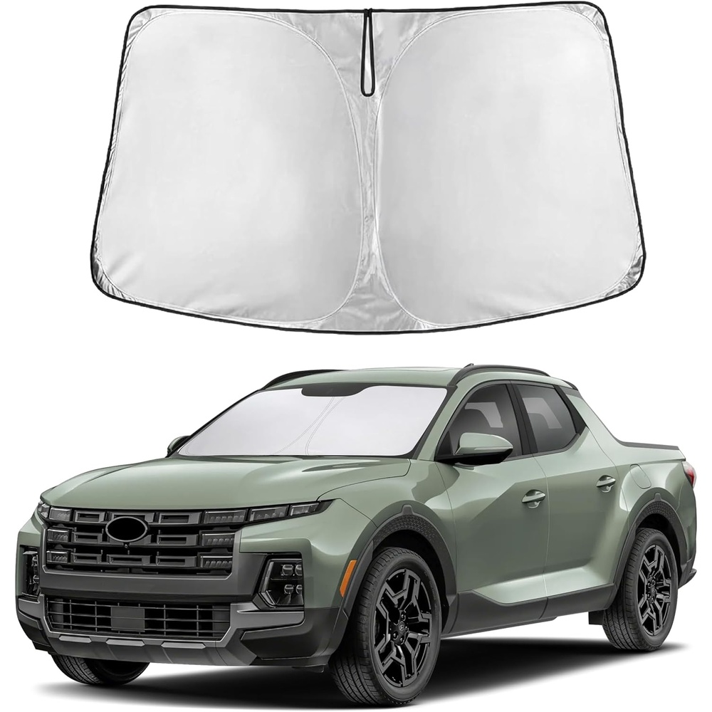 image:imageEconour Windshield Sun Shade Compatible for Rivian R1S R1T 20222025 2026 Sun Visor for Front Windshield amp Window Sun Shade Cover UV Heat Blocker amp Protector Car Accessoriesfor Hyundai Santa Cruz 20222026
