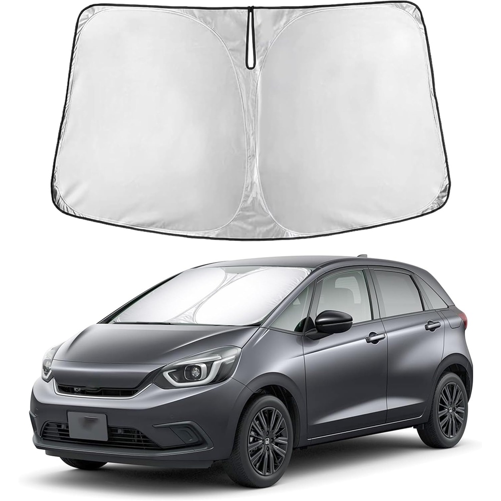 image:imageEconour Windshield Sun Shade Compatible for Rivian R1S R1T 20222025 2026 Sun Visor for Front Windshield amp Window Sun Shade Cover UV Heat Blocker amp Protector Car AccessoriesFor Honda Fit 2007 2020