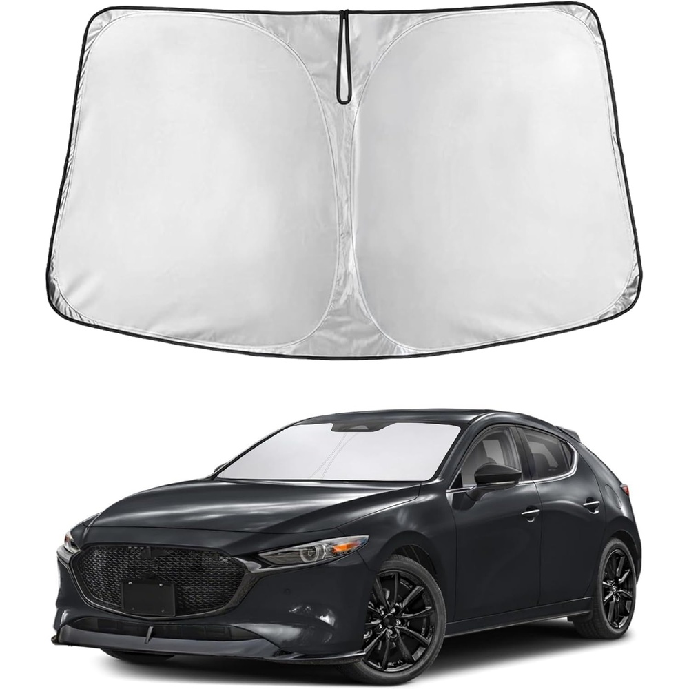 image:imageEconour Windshield Sun Shade Compatible for Rivian R1S R1T 20222025 2026 Sun Visor for Front Windshield amp Window Sun Shade Cover UV Heat Blocker amp Protector Car AccessoriesFor Mazda 3 20192026
