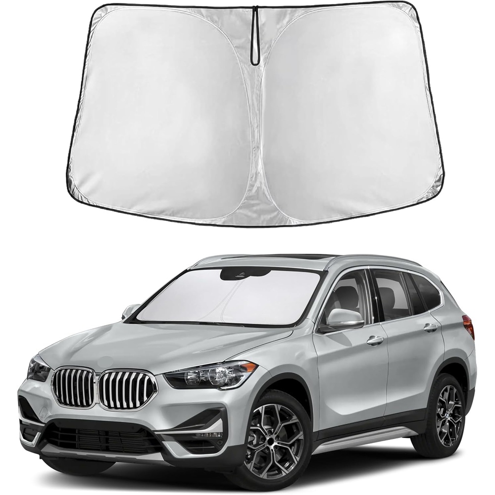 image:imageEconour Windshield Sun Shade Compatible for Rivian R1S R1T 20222025 2026 Sun Visor for Front Windshield amp Window Sun Shade Cover UV Heat Blocker amp Protector Car Accessoriesfor BMW X1 2016 2022
