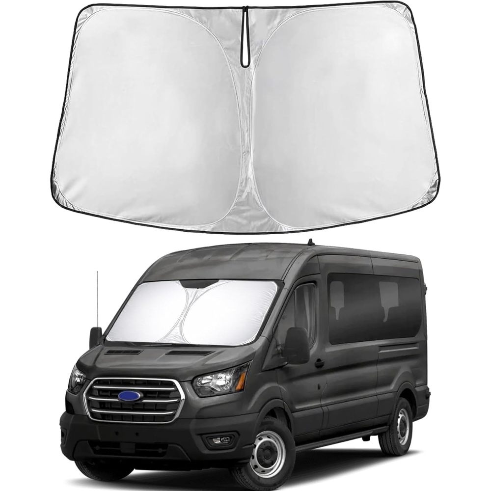 image:imageEconour Windshield Sun Shade Compatible for Rivian R1S R1T 20222025 2026  Sun Visor for Front Windshield amp Window Sun Shade Cover UV Heat Blocker amp Protector Car AccessoriesFor Ford Transit 2015  2026