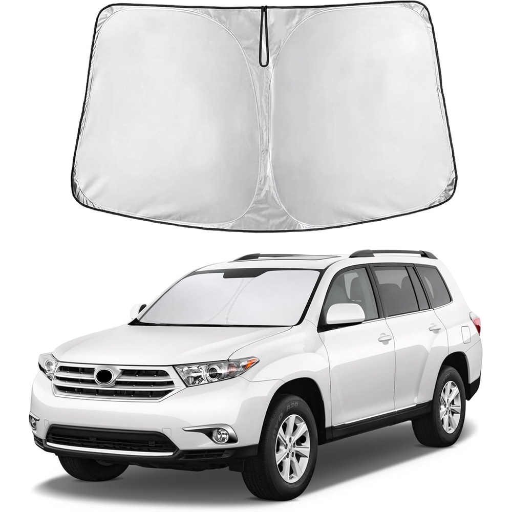 image:imageEconour Windshield Sun Shade Compatible for Rivian R1S R1T 20222025 2026 Sun Visor for Front Windshield amp Window Sun Shade Cover UV Heat Blocker amp Protector Car AccessoriesFor Toyota Highlander 2008 2013