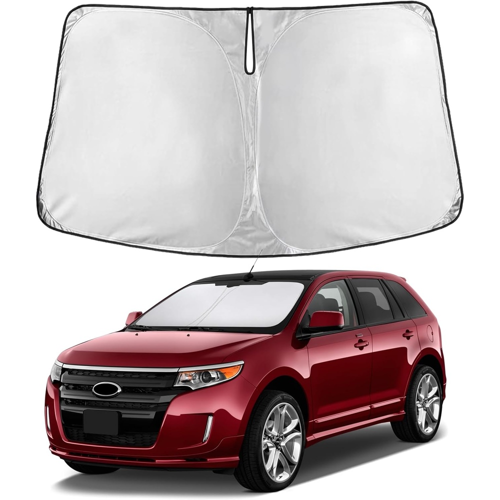 image:imageEconour Windshield Sun Shade Compatible for Rivian R1S R1T 20222025 2026 Sun Visor for Front Windshield amp Window Sun Shade Cover UV Heat Blocker amp Protector Car Accessoriesfor Ford Edge 20072014