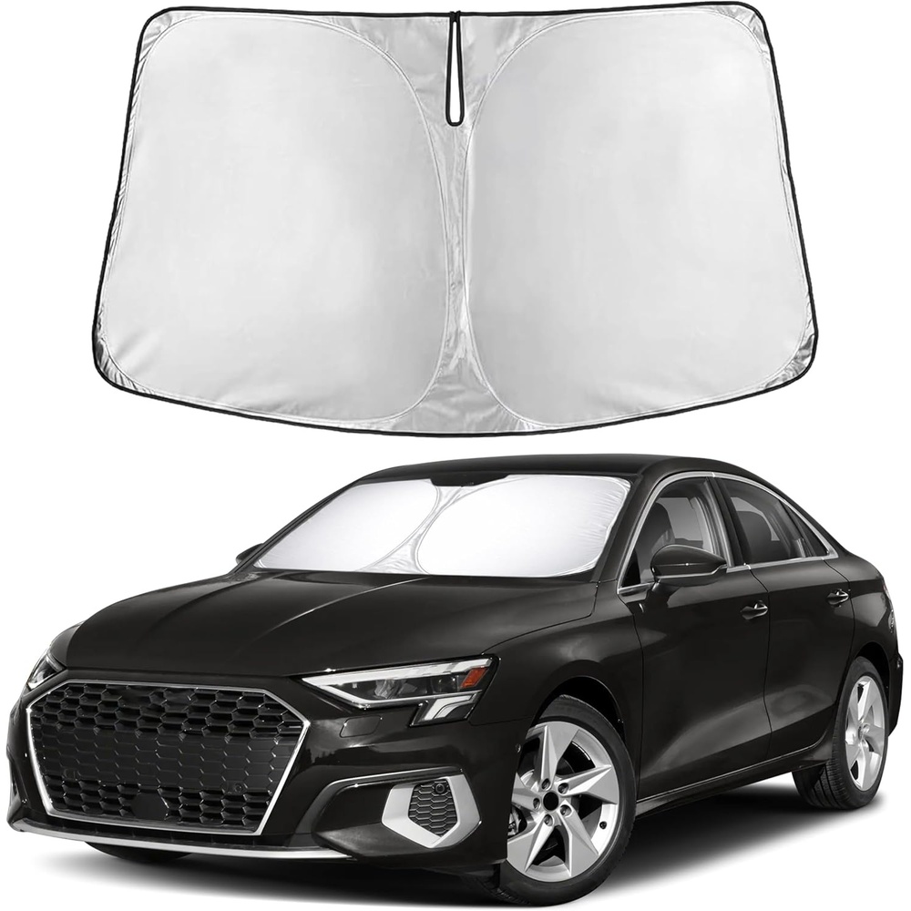 image:imageEconour Windshield Sun Shade Compatible for Rivian R1S R1T 20222025 2026 Sun Visor for Front Windshield amp Window Sun Shade Cover UV Heat Blocker amp Protector Car AccessoriesFor Audi A3 2022 2025