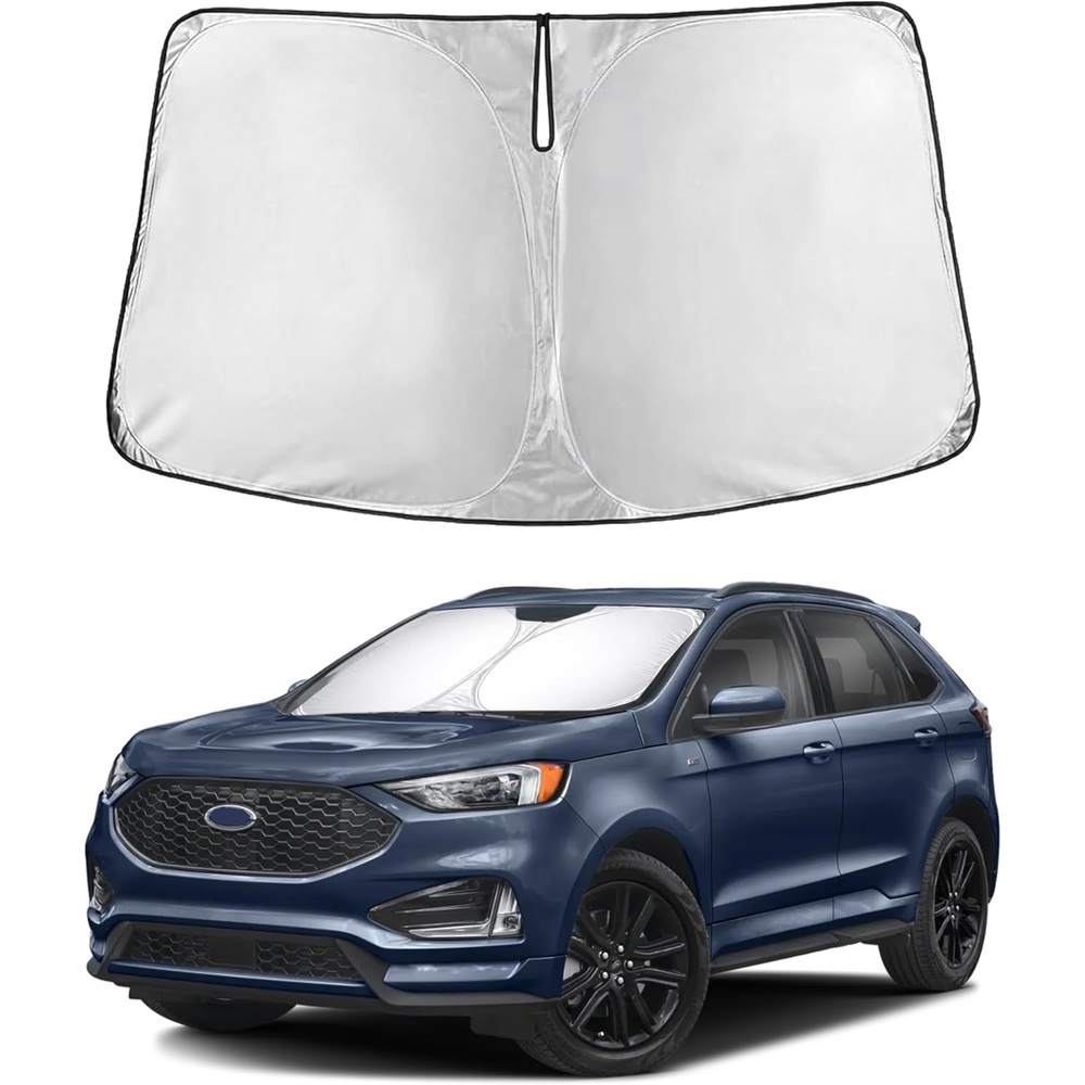 image:imageEconour Windshield Sun Shade Compatible for Rivian R1S R1T 20222025 2026 Sun Visor for Front Windshield amp Window Sun Shade Cover UV Heat Blocker amp Protector Car Accessoriesfor Ford Edge 20152024