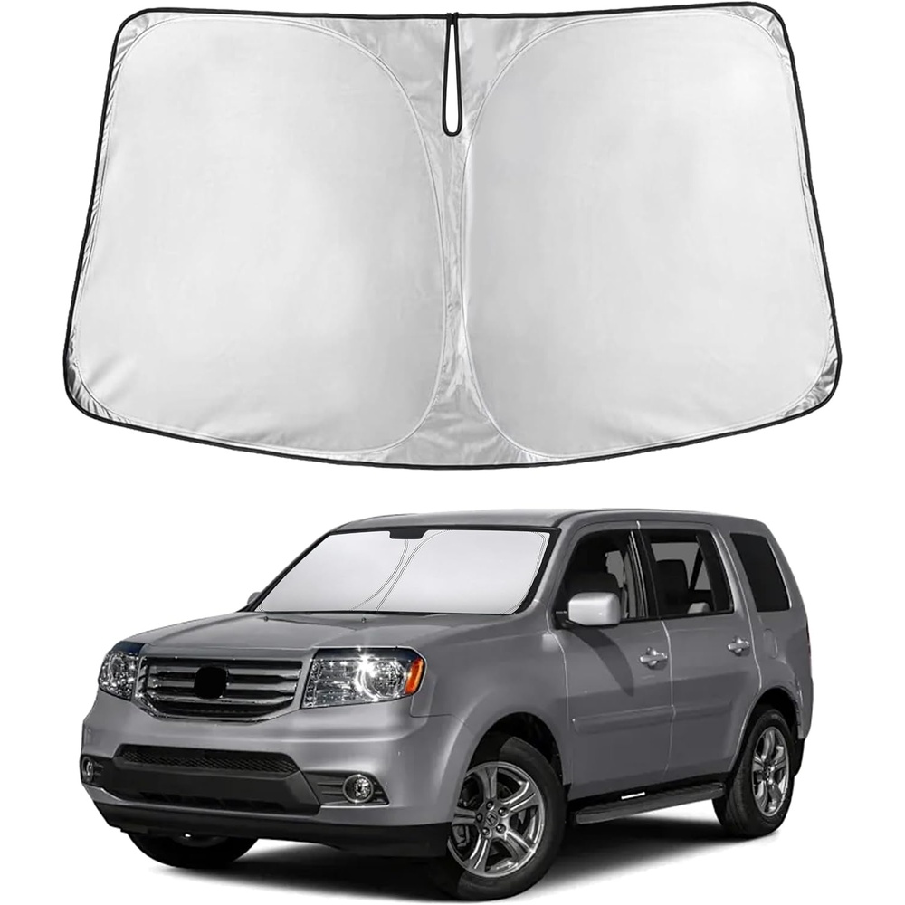 image:imageEconour Windshield Sun Shade Compatible for Rivian R1S R1T 20222025 2026 Sun Visor for Front Windshield amp Window Sun Shade Cover UV Heat Blocker amp Protector Car Accessoriesfor Honda Pilot 20092015