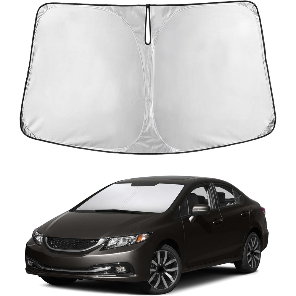 image:imageEconour Windshield Sun Shade Compatible for Rivian R1S R1T 20222025 2026  Sun Visor for Front Windshield amp Window Sun Shade Cover UV Heat Blocker amp Protector Car AccessoriesFor Honda Civic 20122015
