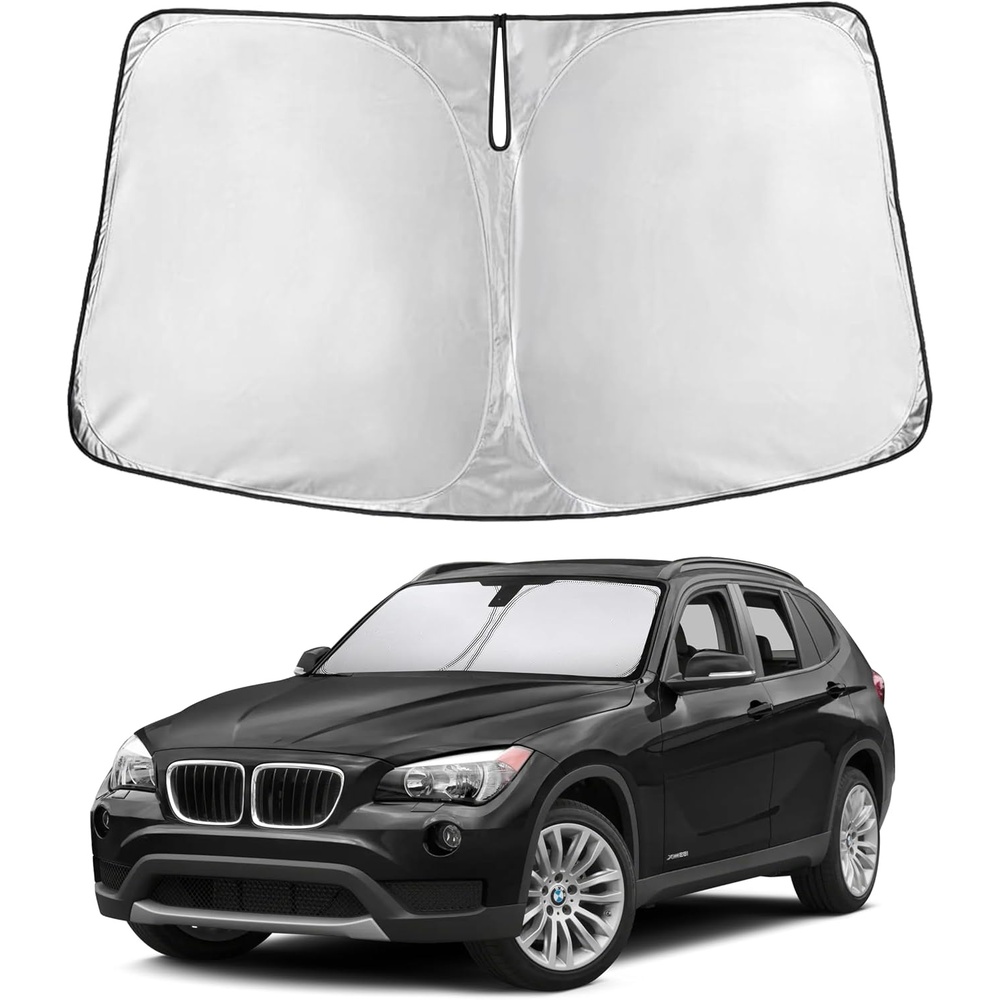 image:imageEconour Windshield Sun Shade Compatible for Rivian R1S R1T 20222025 2026 Sun Visor for Front Windshield amp Window Sun Shade Cover UV Heat Blocker amp Protector Car Accessoriesfor BMW X1 20112015