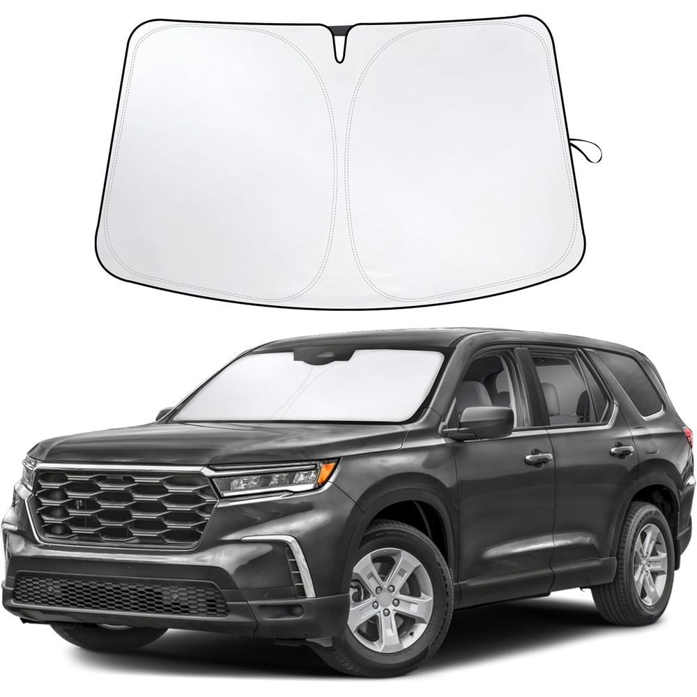 image:imageEconour Windshield Sun Shade Compatible for Rivian R1S R1T 20222025 2026  Sun Visor for Front Windshield amp Window Sun Shade Cover UV Heat Blocker amp Protector Car AccessoriesFor Honda Pilot 20162025