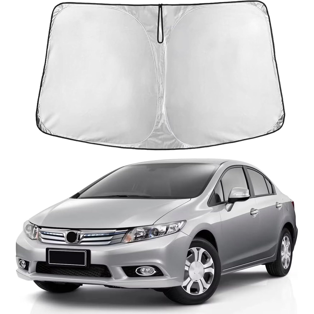 image:imageEconour Windshield Sun Shade Compatible for Rivian R1S R1T 20222025 2026  Sun Visor for Front Windshield amp Window Sun Shade Cover UV Heat Blocker amp Protector Car Accessoriesfor Honda Civic 20062011