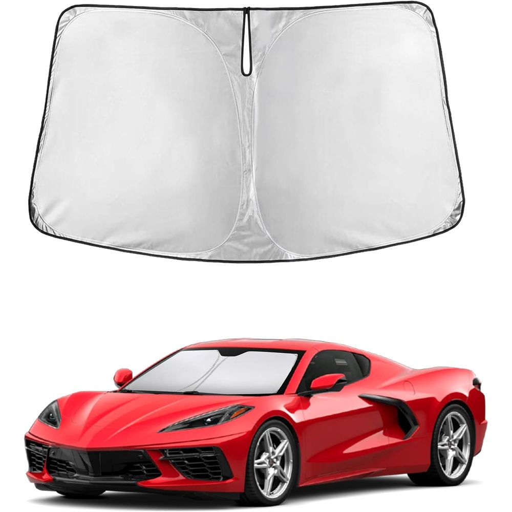 image:imageEconour Windshield Sun Shade Compatible for Rivian R1S R1T 20222025 2026  Sun Visor for Front Windshield amp Window Sun Shade Cover UV Heat Blocker amp Protector Car Accessoriesfor Chevrolet Corvette C8 20202026