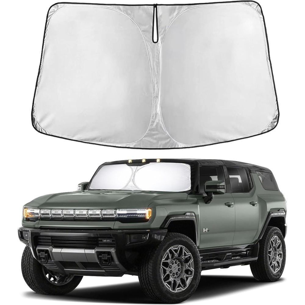 image:imageEconour Windshield Sun Shade Compatible for Rivian R1S R1T 20222025 2026  Sun Visor for Front Windshield amp Window Sun Shade Cover UV Heat Blocker amp Protector Car AccessoriesFor GMC HummerEV 2022  2025