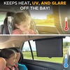 2-Piece Windshield Sunshade + Car Side Window Sun Shade 15″x17″ (2 Pack)