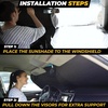 Autovir Truck Windshield Sun Shade Foldable – 280T Sun Visor Front Shield(Jeep)
