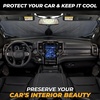 Autovir Truck Windshield Sun Shade Foldable – 280T Sun Visor Front Shield(X-Large)
