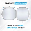 Autovir Truck Windshield Sun Shade, Foldable Front Windshield Sunshade for Pickup Truck, Heat & UV Protection, Premium Reflective Dual-Layer Design – Large (32.5″ x 36″)(Medium)