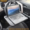 EcoNour 2 in 1 Car Steering Wheel Desk + Car Trash Bag | Foldable Small Car Trash Bag and Multi-Use Hanging Car Garbage Bag | Multipurpose Travel Car Accessories