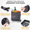 EcoNour 2 in 1 Car Steering Wheel Desk + Car Trash Bag | Foldable Small Car Trash Bag and Multi-Use Hanging Car Garbage Bag | Multipurpose Travel Car Accessories