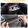 EcoNour 2 in 1 Car Steering Wheel Desk + Car Trash Bag | Foldable Small Car Trash Bag and Multi-Use Hanging Car Garbage Bag | Multipurpose Travel Car Accessories