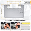 EcoNour 2 in 1 Car Steering Wheel Desk | Steering Wheel Tray for Laptop | Car Mount with Pen Holder | Car Food Grey Tray for Eating with Drinks Holder | Multipurpose Travel Car Accessories