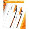 EcoNour 36″ Extendable Snow Brush & 2 Pack Ice Scraper | 3-in-1 Telescopic Snow Remover with 360° Rotating Head | Car Windshield Ice Crusher with Foam Grip | Winter Car Accessories