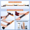EcoNour 49″ Extendable Squeegee Snow Brush and Ice Scraper for Windshield | For Car Windows | 270° Telescopic Snow Broom with Pivoting Squeegee | Heavy Duty Car Snow Removal Tool for SUV, Truck & Car(Orange 55″)