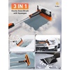 EcoNour 49″ Extendable Squeegee Snow Brush and Ice Scraper for Windshield | For Car Windows | 270° Telescopic Snow Broom with Pivoting Squeegee | Heavy Duty Car Snow Removal Tool for SUV, Truck & Car(Orange 50″)