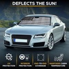 EcoNour Accordion Car Windshield Sun Shade for Trucks | Car Window Shades for Large SUVs & Pickups | UV Blocker Sun Visor for Interior Protection & Heat Control | XL (66 x 27 Inches)(Large-B/W)