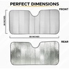 EcoNour Accordion Car Windshield Sun Shade for Trucks | Car Window Shades for Large SUVs & Pickups | UV Blocker Sun Visor for Interior Protection & Heat Control | XL (66 x 27 Inches)(Large-Grey)