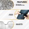 EcoNour Accordion Car Windshield Sun Shade for Trucks | Car Window Shades for Large SUVs & Pickups | UV Blocker Sun Visor for Interior Protection & Heat Control | XL (66 x 27 Inches)(X-Large)
