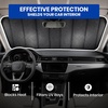 EcoNour Accordion Foldable Windshield Sun Shade | Premium Reflective Sun Visor for SUVs & Pickups Windshields | UV & Heat Reflective Sunshade with Durable Dual-Layer Design | Large (58 x 28)(Large Blue)