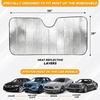 EcoNour Accordion Foldable Windshield Sun Shade | Premium Reflective Sun Visor for SUVs & Pickups Windshields | UV & Heat Reflective Sunshade with Durable Dual-Layer Design | Large (58 x 28)(Large)