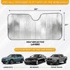EcoNour Accordion Foldable Windshield Sun Shade | Premium Reflective Sun Visor for SUVs & Pickups Windshields | UV & Heat Reflective Sunshade with Durable Dual-Layer Design | Large (58 x 28)(X-Large)