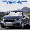 EcoNour Accordion Windshield Sun Shade for Car, Foldable Front Windshield Sunshade, UV & Heat Blocking Car Window Shade, Keeps Car Interior Cool, Includes 4 Suction Cups, 56″ x 26″(Medium)