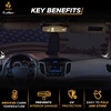EcoNour American Bald Eagle Truck Sun Shades for Windshield | Premium 240T Polyester Truck Accessories | Includes Storage Pouch | UV Protection | Keeps Your Vehicle Cool | XX-Large (69″ x 35″)