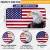 EcoNour American Bald Eagle Truck Sun Shades for Windshield | Premium 240T Polyester Truck Accessories | Includes Storage Pouch | UV Protection | Keeps Your Vehicle Cool | XX-Large (69″ x 35″)