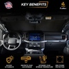 EcoNour Black American Flag Truck Sun Shade for Windshield | Premium 240T Polyester |Truck Accessories Fits Sedans, Trucks, SUVs | UV Protection | Keeps Your Vehicle Cool | XX-Large (69″ x 35″)