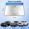 EcoNour Camoflage American Flag Windshield Sun Shade –240T Reflective Polyester Blocks 99% UV & Heat Protection | Patriotic Car Accessory Sedans, Hatchbacks, Small SUVs | Universal Fit (66″ x 34″)(Medium)