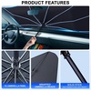 EcoNour Camoflage American Flag Windshield Sun Shade –240T Reflective Polyester Blocks 99% UV & Heat Protection | Patriotic Car Accessory Sedans, Hatchbacks, Small SUVs | Universal Fit (66″ x 34″)(XXX-Large)