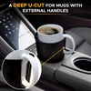 EcoNour Car Cup Coasters (2 Pack) + Car Cup Holder | Cup Holder Accessories for Car | Car Extender for Drinks