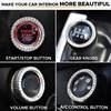 EcoNour Car Cup Coasters (2 Pack), Push Start Button Bling (1 Pack) + Car Trash Bag | Automotive Car Accessories | Multi-Use Hanging Car Garbage Bag