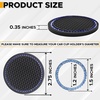 EcoNour Car Cup Coasters Black (2 Pack) + Car Seat Gap Filler | Car Accessories for Women | Car Travel Accessories