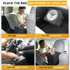 EcoNour Car Kick Mats (2 Pack) + Trash Can for Car Back Seat | Car Seat Protection from Dirt, Mud and Scratches | Waterproof Hanging Car Trash Bag with 1.5 Gallons Storage