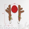 EcoNour Car Reindeer Antlers & Nose for Christmas | Decoration Kit with Reindeer Antler, Jingle Bells & Nose | Horns Set Made of Sponge Stuffings | Rudolph Car Decoration for Christmas