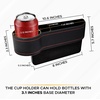 EcoNour Car Trash Can, 3.0 Gallon Capacity, Open-Top, Waterproof, ABS Plastic Material, PU Leather, With Cup Holder