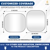EcoNour Car Window Shades for Baby (4-Pack) + EcoNour Square Car Windshield Sun Shade – Medium