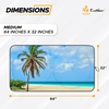EcoNour Car Windshield Sun Shade | Beach Palm Tree Sun Visor Protector Sunshade Offers UV Protection | Car Accessories Interior Fits Small Sedans, Mini SUVs & Hatchbacks | Medium (64″ x 32″)